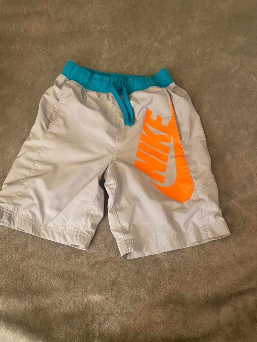 Nike Orange Logo Tee with Teal and Gray Windbreaker Set - Picture 5 of 9